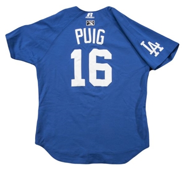 2013 Yasiel Puig Game Worn Chattanooga Lookouts Rookie Jersey (Team LOA)